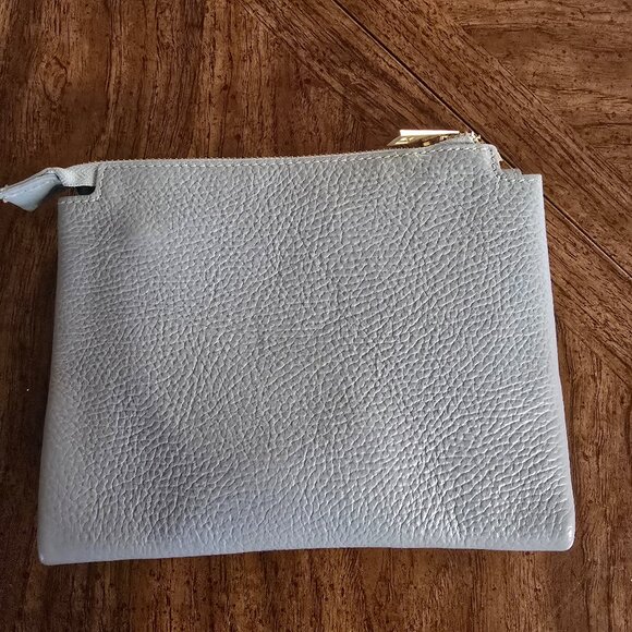 Italian Blue Genuine Leather Borse in Pelle Purse w/Magnetic Closure - Picture 2 of 14